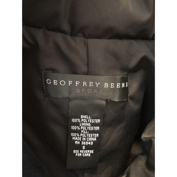 Womens Geoffrey Beene Sport Puffer Vest Quilted Front Zip Pockets Black SMALL - Picture 6 of 7